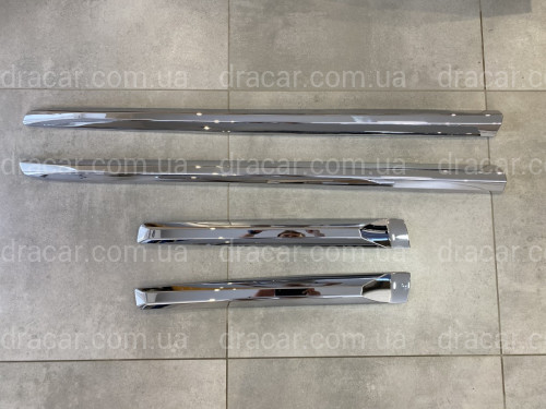 Хромовані молдінги дверей Toyota Land Cruiser Prado 150 2009-2021 у стилі 2018+ артикул 7155