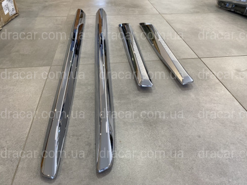 Хромовані молдінги дверей Toyota Land Cruiser Prado 150 2009-2021 у стилі 2018+ артикул 7155