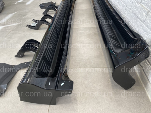Бічні пороги Lexus GX 460 / Toyota Land Cruiser Prado 150 2009-2021 у чорному кольорі артикул 2786