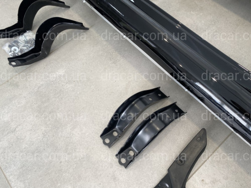 Бічні пороги Lexus GX 460 / Toyota Land Cruiser Prado 150 2009-2021 у чорному кольорі артикул 2786