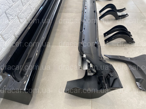 Бічні пороги Lexus GX 460 / Toyota Land Cruiser Prado 150 2009-2021 у чорному кольорі артикул 2786