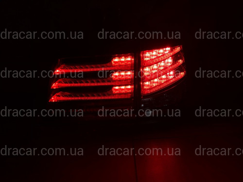 Задні ліхтарі рестайлінг Lexus LX 570 2012-2015 червоно-білі (комплект 4шт.) артикул 6249