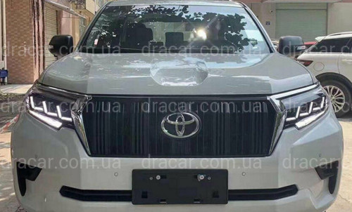 Led фари 3 лінзи Toyota Land Cruiser Prado 150 рестайлінг 2018+ артикул 7014