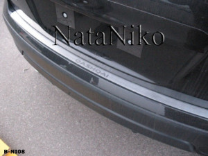 Накладка на задній бампер Nissan Qashqai 2007-2013 (нержавіюча сталь)
