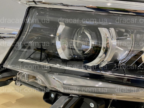 Фари Full Led Toyota Land Cruiser Prado 150 рестайлінг 2018+ (ліва+права) замість галогену, в комплекті з віями артикул 6842