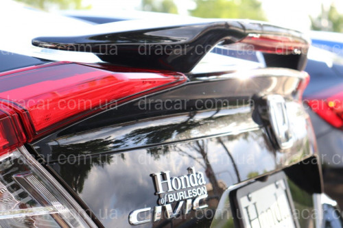Спойлер багажника Honda Civic 2016-ABS пластик під фарбування артикул 5921