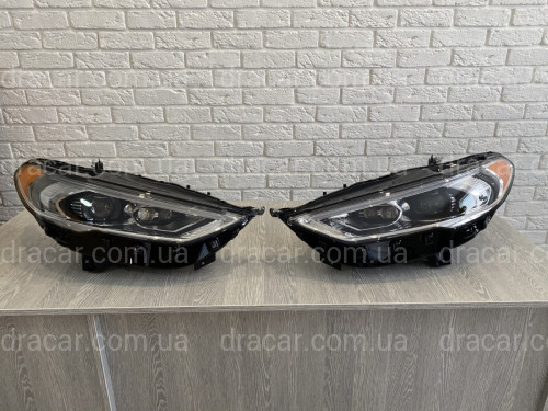 Передні LED фари Ford Fusion USA 2017-2021 (жовтий габарит) артикул 7459