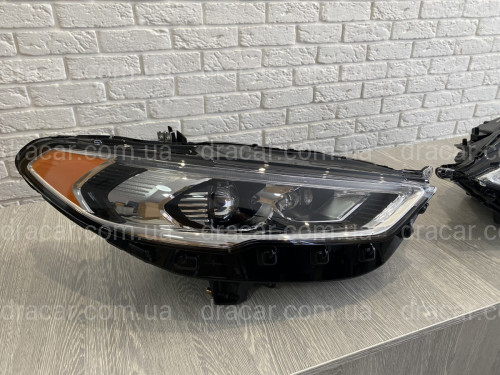 Передні LED фари Ford Fusion USA 2017-2021 (жовтий габарит) артикул 7459
