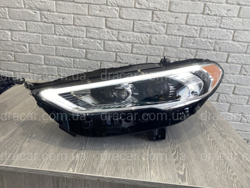Передні LED фари Ford Fusion USA 2017-2021 (жовтий габарит) артикул 7459