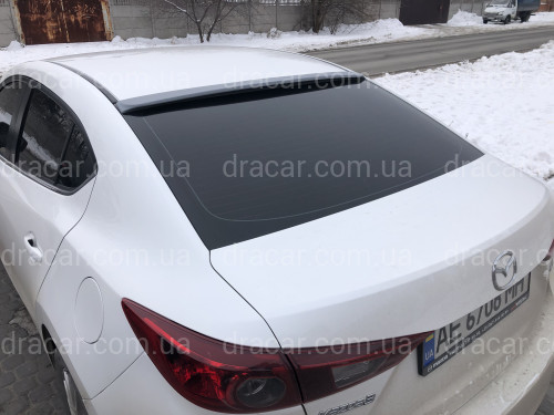 Козирок на скло Mazda 3 sedan 2013-2021 ABS пластик під фарбування артикул 6960