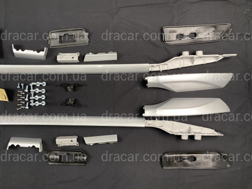 Рейлінги на дах Toyota Land Cruiser Prado 150 2009-2020 якість оригіналу (алюміній 2шт.) КОЛІР СРІБЛО артикул 7273