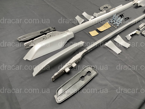 Рейлінги на дах Toyota Land Cruiser Prado 150 2009-2020 якість оригіналу (алюміній 2шт.) КОЛІР СРІБЛО артикул 7273