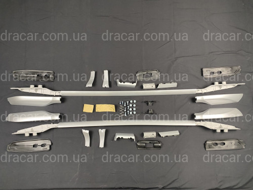 Рейлінги на дах Toyota Land Cruiser Prado 150 2009-2020 якість оригіналу (алюміній 2шт.) КОЛІР СРІБЛО артикул 7273
