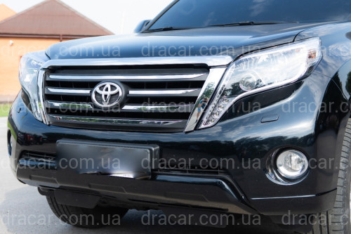 Решітка радіатора LX Mode Toyota Land Cruiser Prado 150 2013-2017 ABS пластик у чорному матовому кольорі артикул 6049