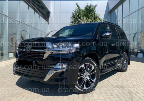 Обвіс спідниця переднього бампера Executive Lounge Toyota Land Cruiser 200 стиль 2021 колір чорний артикул 7604