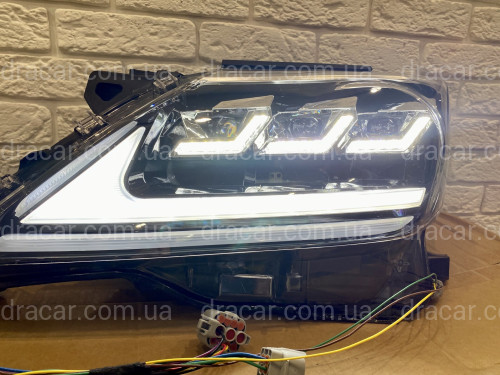 Фари Full LED 3 лінзи Lexus LX 570 2012-2015 у стилі рестайлінг 2016 артикул 7639