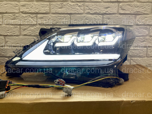 Фари Full LED 3 лінзи Lexus LX 570 2012-2015 у стилі рестайлінг 2016 артикул 7639