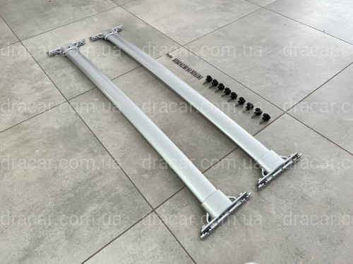 Поперечні рейлінги для Toyota Land Cruiser 200 2007-2021 колір сірий артикул 7636
