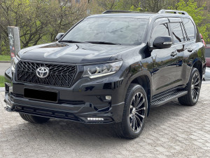 Спідниця переднього бампера TRD Toyota Land Cruiser Prado 150 2017+ колір чорний
