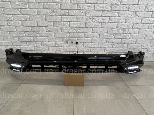 Спідниця переднього бампера TRD Toyota Land Cruiser Prado 150 2017+ колір чорний артикул 7544