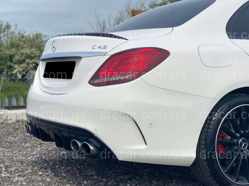Спойлер ліп на багажник AMG Mercedes-Benz C-class W205 2014- ABS пластик під фарбування артикул 7576