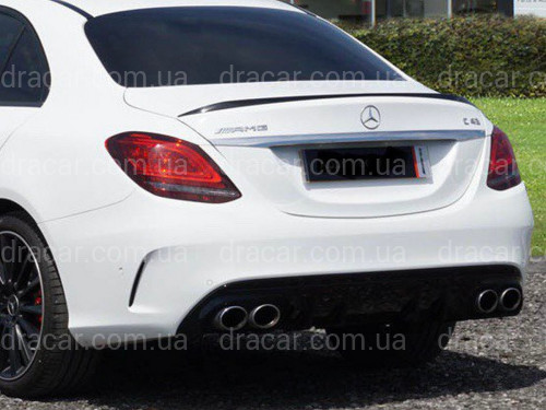 Спойлер ліп на багажник AMG Mercedes-Benz C-class W205 2014- ABS пластик під фарбування артикул 7576
