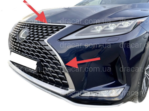 Хром окантування решітки Lexus RX 2019-2022 артикул 7721