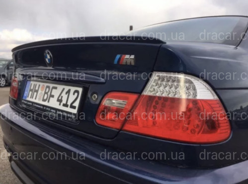 Спойлер ліп багажника BMW 3 E46 ABS пластик під фарбування артикул 7657