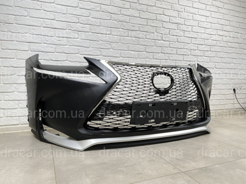 Бампер передній F-Sport Lexus NX 2014-2016 (бампер, спідниця, решітка, хром) артикул 7594