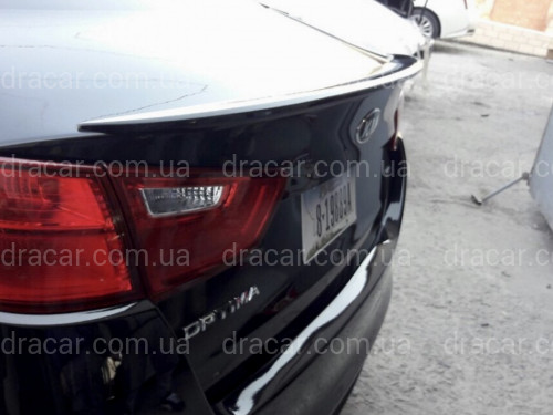 Спойлер ліп на багажник Kia Optima 2014-2015 ABS пластик під фарбування артикул 6924