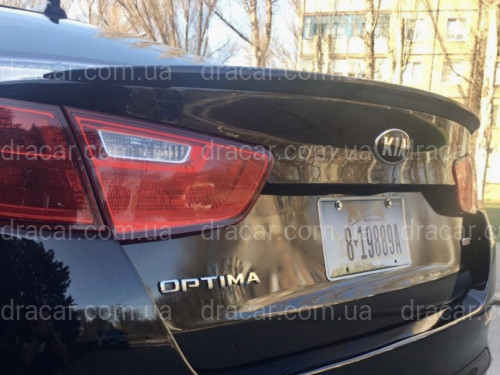 Спойлер ліп на багажник Kia Optima 2014-2015 ABS пластик під фарбування артикул 6924