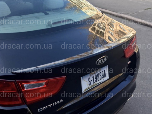 Спойлер ліп на багажник Kia Optima 2014-2015 ABS пластик під фарбування артикул 6924