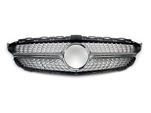 Решітка радіатора Diamond Silver Mercedes C-Class W205 2014-2018