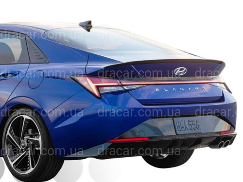 Спойлер лип Hyundai Elantra CN7 21+ ABS пластик під фарбування артикул 7957