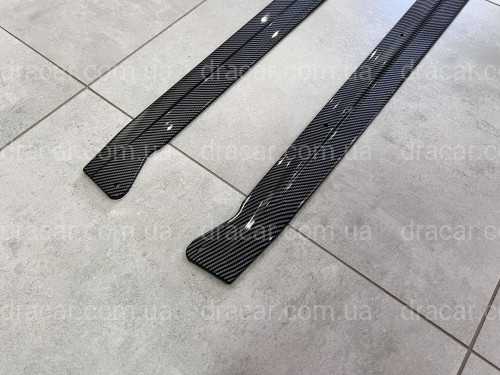 Леза під пороги M-Perfomance BMW X5 F15 2013-2018 2шт. під карбон артикул 7896