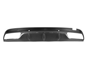 Накладка заднього бампера чорна з хромом AMG C63 (дифузор) Mercedes C-Class W205 2015-2021