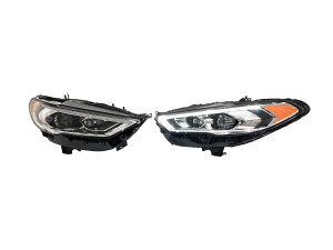 Передні LED фари Ford Fusion USA 2017-2021 (жовтий габарит)