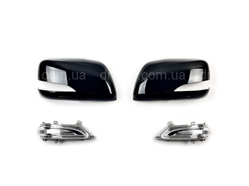 Кришки дзеркал, що замінюються, з поворотами Toyota LC 200 2007-2011 / Lexus LX 570 2008-2011 модель рестайлінг LX 570 2012+ колір чорний артикул 5809