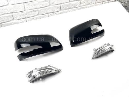 Кришки дзеркал, що замінюються, з поворотами Toyota LC 200 2007-2011 / Lexus LX 570 2008-2011 модель рестайлінг LX 570 2012+ колір чорний артикул 5809
