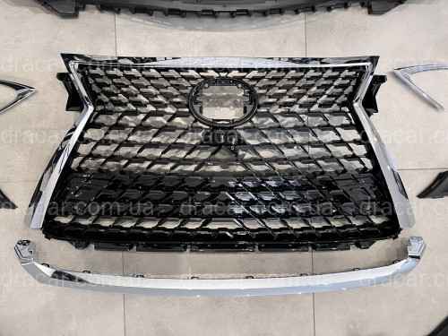 Бампер комплектний  з решіткою у стилі 2020+ для Lexus RX 2015-2019 артикул 6478
