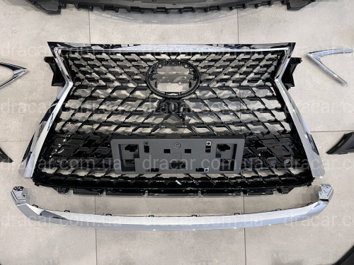 Бампер комплектний  з решіткою у стилі 2020+ для Lexus RX 2015-2019 артикул 6478