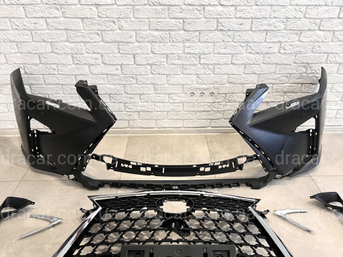 Бампер комплектний  з решіткою у стилі 2020+ для Lexus RX 2015-2019 артикул 6478