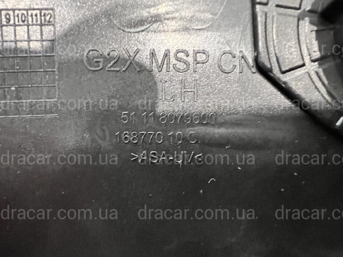 Ліва накладка решітки бампера М paket BMW 3 series G20 2017-2022 51118089207 артикул 1633