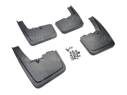 Бризковики Ford F-150 2015-2019 з вузькими розширювачами арок, комплект 4шт. артикул 7796