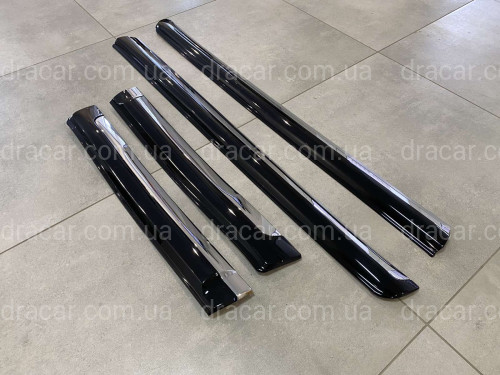 Молдінги на двері Toyota Land Cruiser Prado 150 / Lexus GX 460 колір чорний артикул 3406