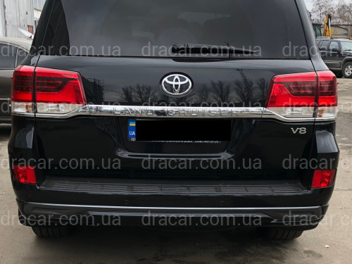 Хром планка на дверь багажника Toyota Land Cruiser 200 2016-2022 артикул 4742
