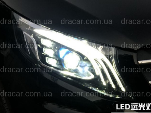 Full led фари стиль Maybach Mercedes Benz W447 Vito / V-class / Metris (ліва + права) комплектні з блоками артикул 7751