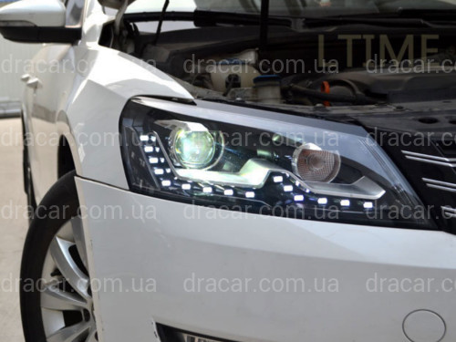 Передні фари Volkswagen Passat B7 USA 2011-2015 артикул 7015