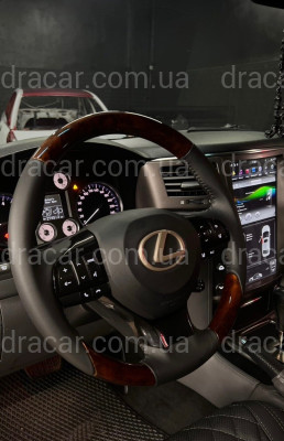 Кермо у зборі чорне з деревом Lexus LX 570 / GX 460 артикул 7969