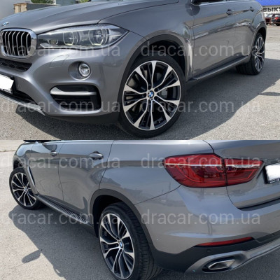 Бризковики передні під пороги BMW X6 E71 07-13 / F16 14-18 комплект 2шт. артикул 3870
